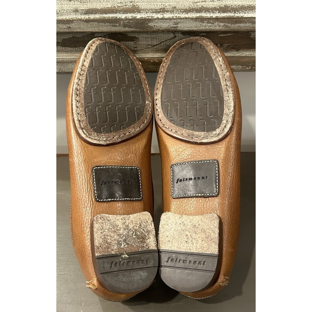 Fairmount Women 9.5M Cognac Pebbled Leather Driving Penny Loafers Made In Brazil - Picture 7 of 8